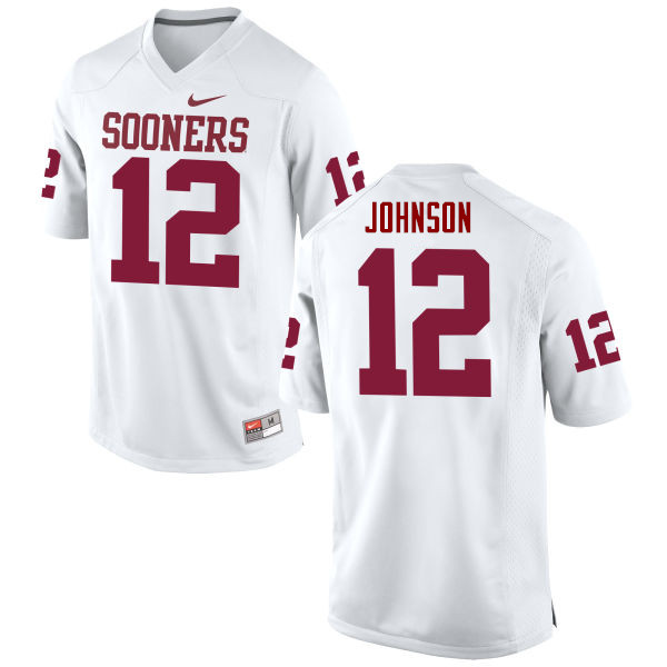 Men Oklahoma Sooners #12 William Johnson College Football Jerseys Game-White - Click Image to Close